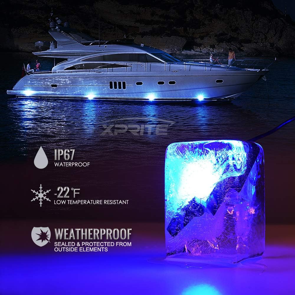 RGB LED Rock Lights Kit with Wireless Remote Control, 6PCS Q921125