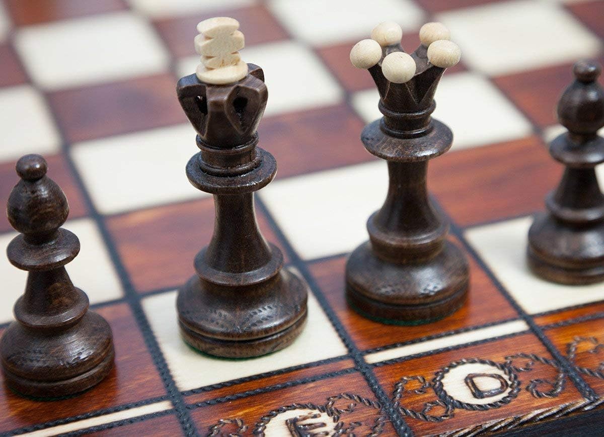 Handmade European Wooden Chess Set with 16 Inch Board N334