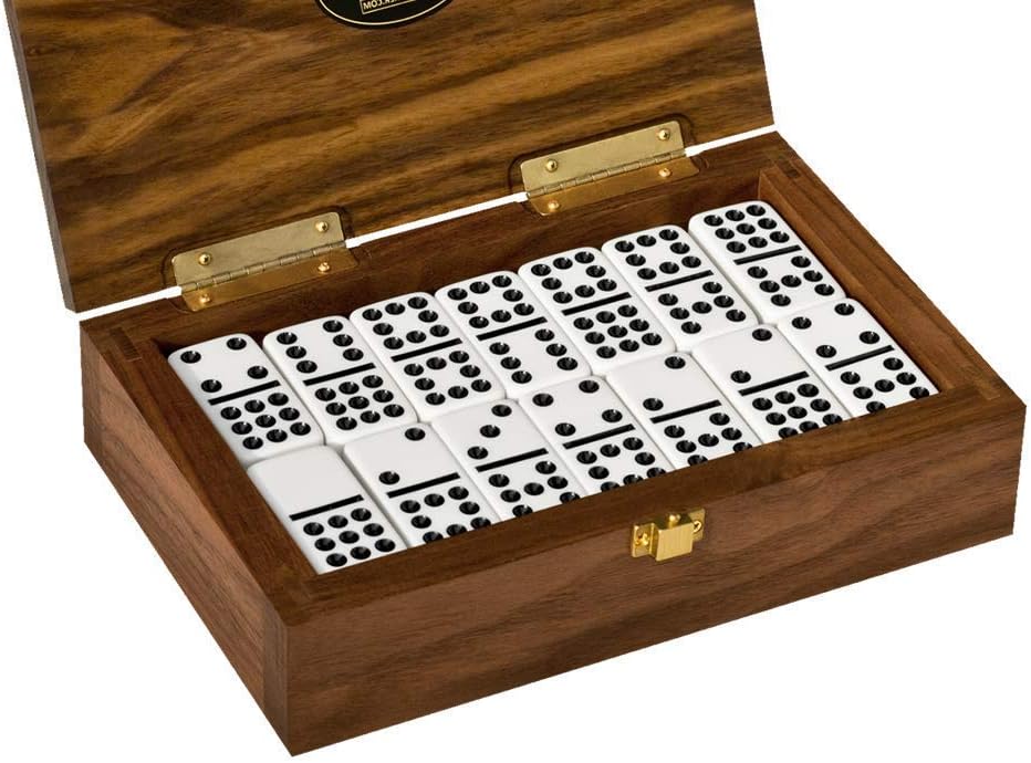Solid Walnut 55-Piece Domino Set C626335