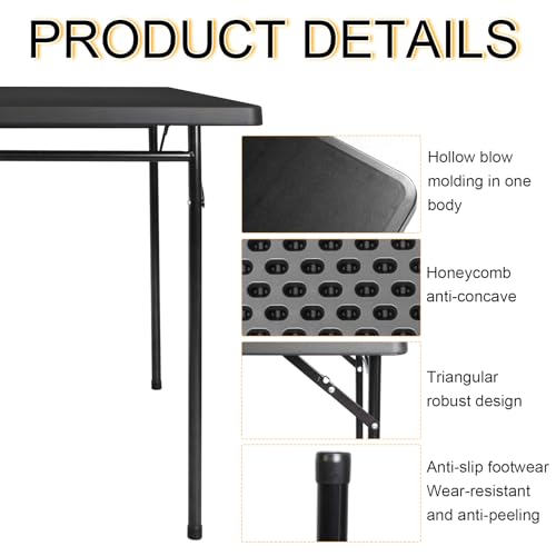 White 3ft Rectangular Plastic Folding Table N301013