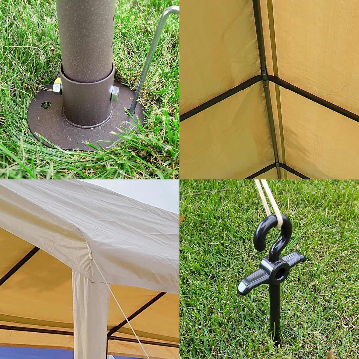 10x20ft Heavy Duty Carport with Sidewalls and Doors Z898