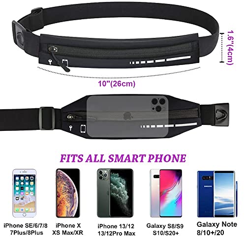 Slim Running Belt Fanny Pack Phone Holder Waist Belt for Workout Jogging Q8148