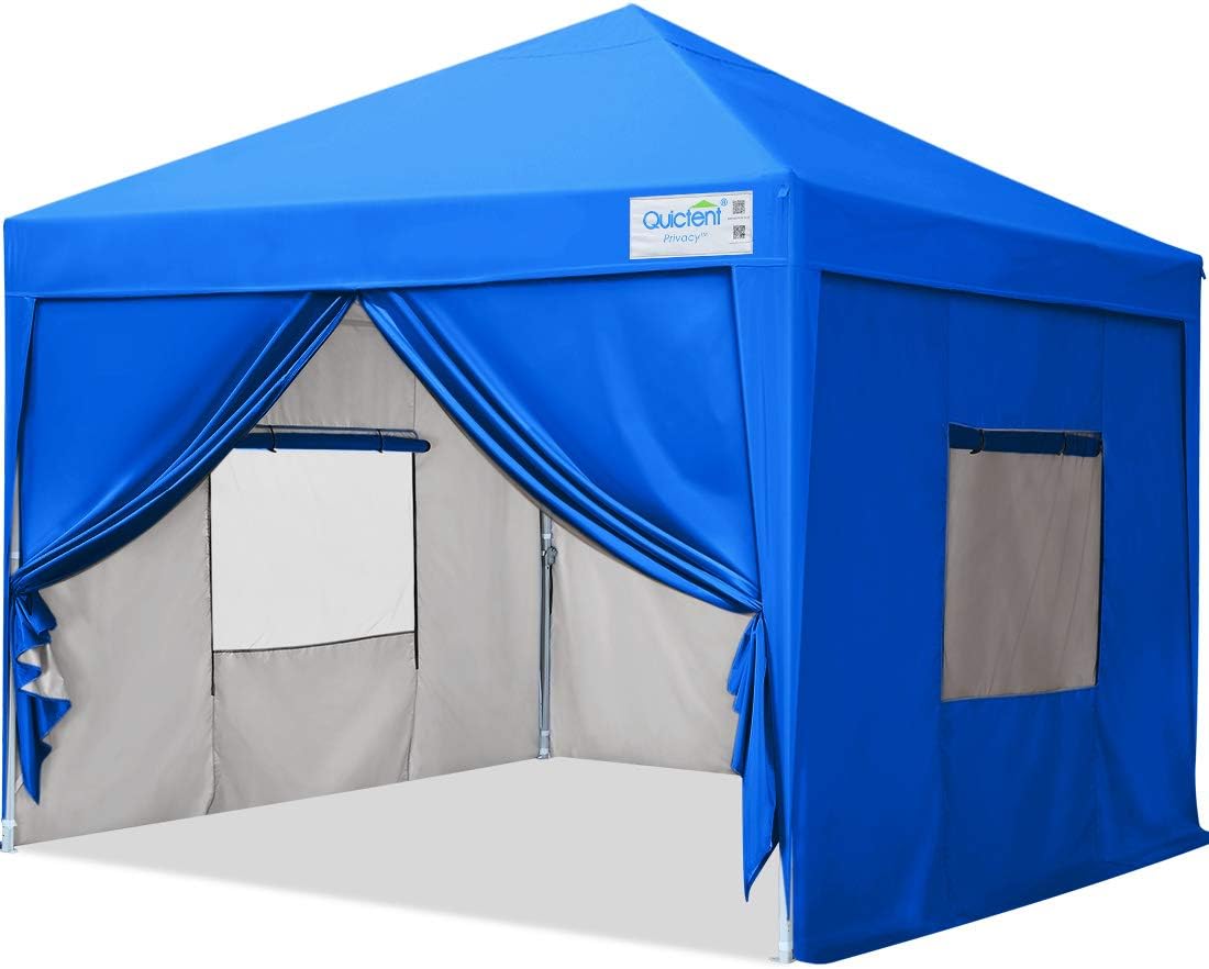 8x8 Pop up Canopy Tent with Sidewalls and Mesh Windows N7134