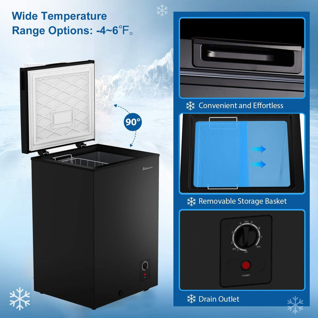 3.5 Cu.ft Chest Freezer Black S9372