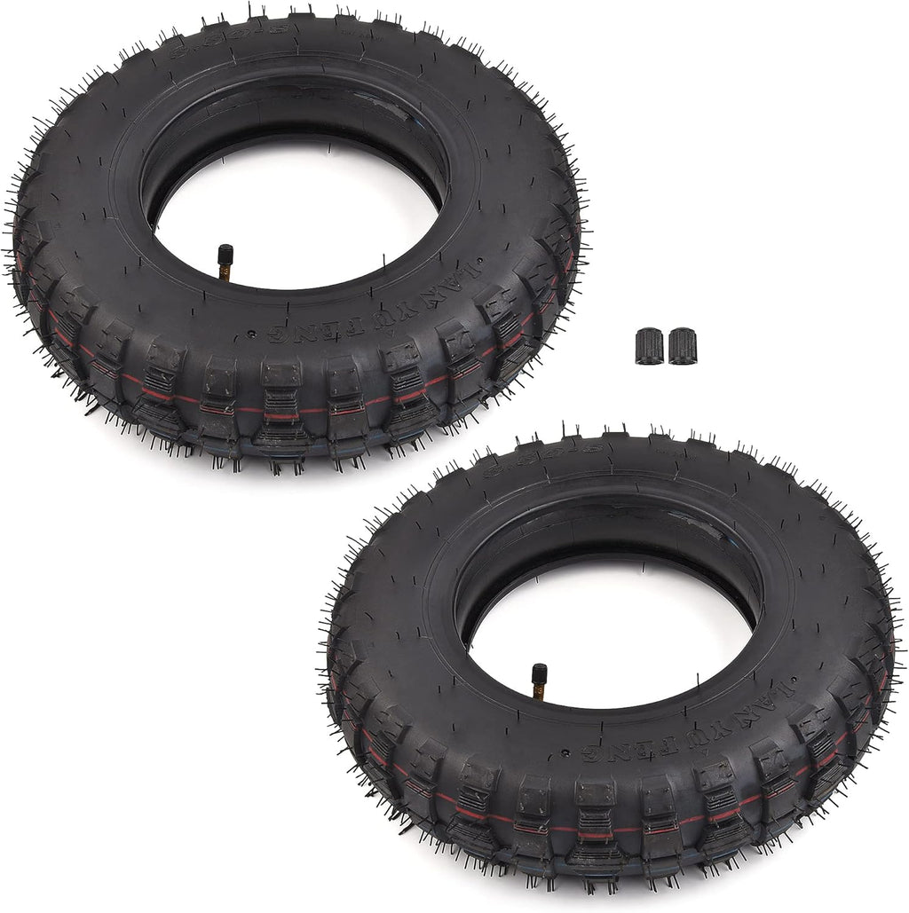 3.50-8 Tire and Inner Tube with TR87 Bent Angled Valve Stem Pack of 2 C959