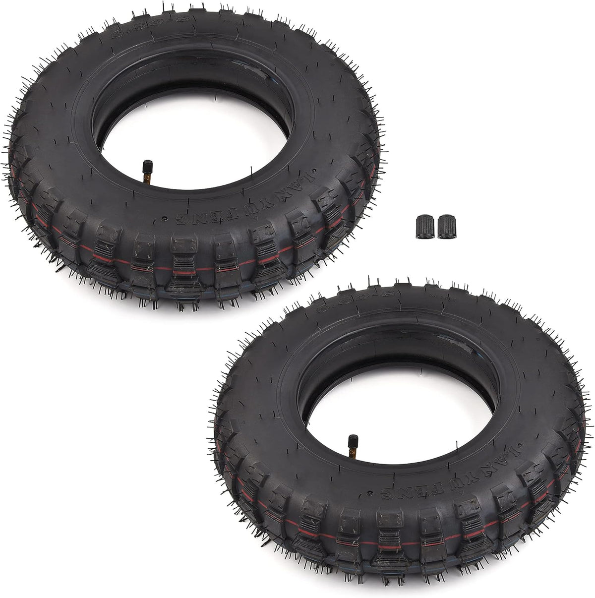 3.50-8 Tire and Inner Tube with TR87 Bent Angled Valve Stem Pack of 2 C959