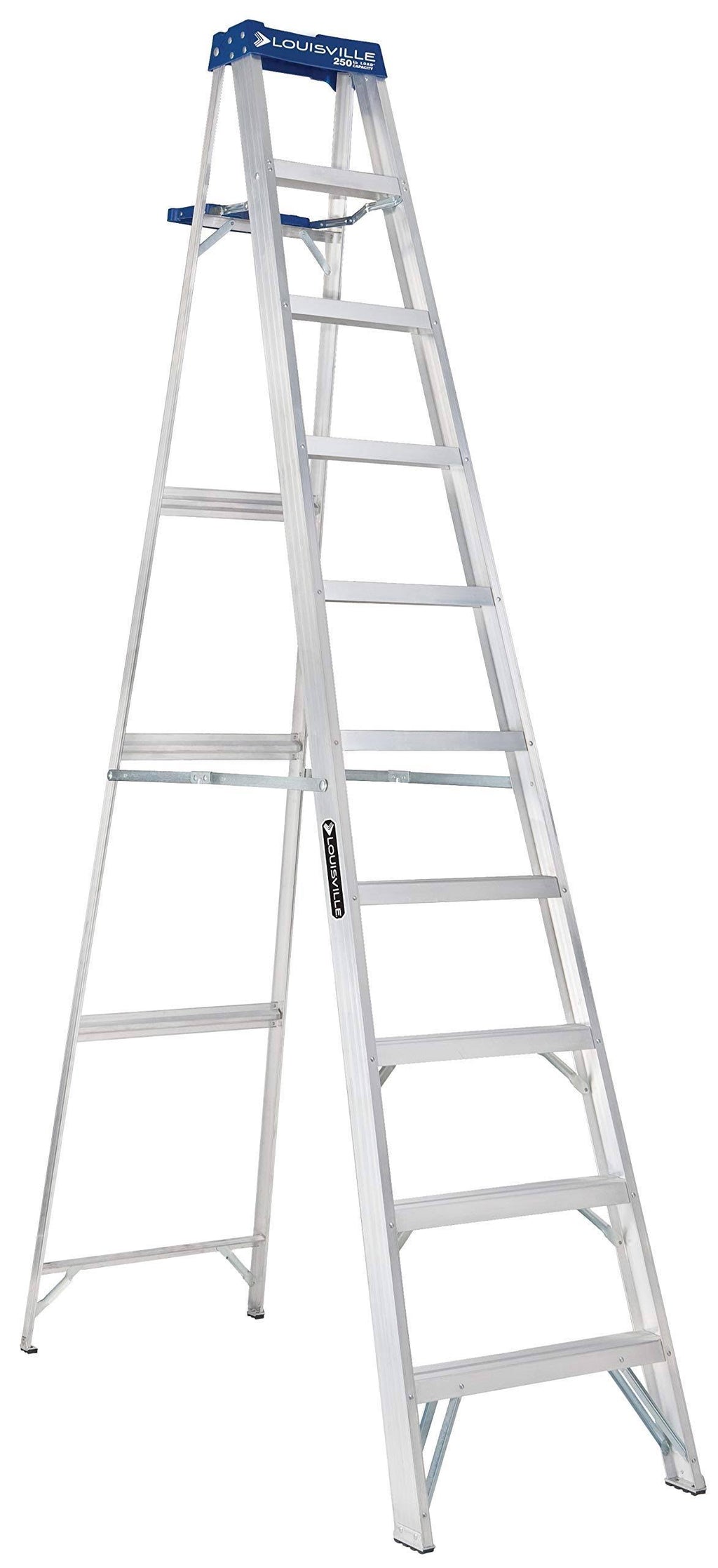 10 ft Aluminum 250 lb Capacity Stepladder J5190