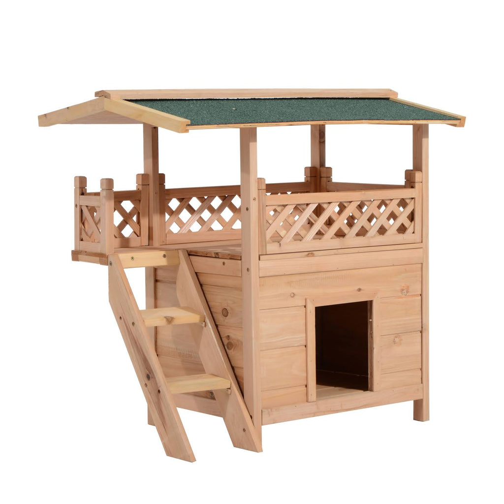Wooden Pet House Kennel with Roof B73282
