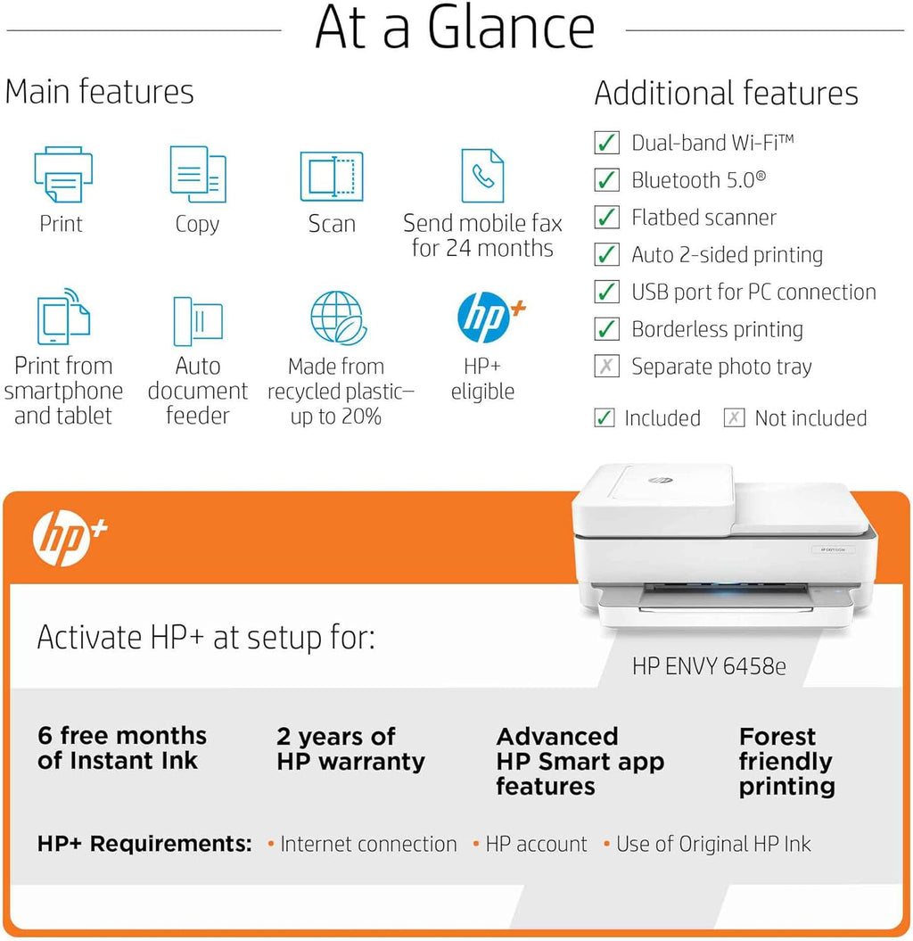 White Wireless Color Inkjet All-in-One Printer M7893