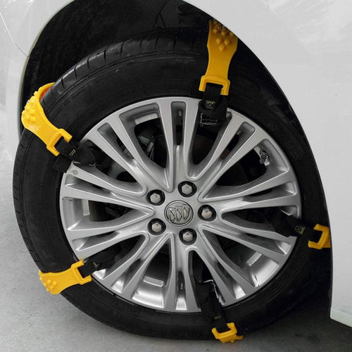10Pcs Car Snow Chains Yellow Pack of 2 Q6069