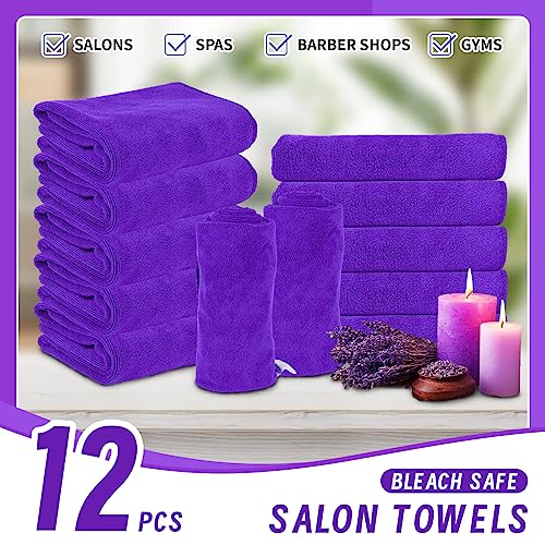 12 Pack Grey Microfiber Salon Towel 29.53 x 13.78 inch B242798