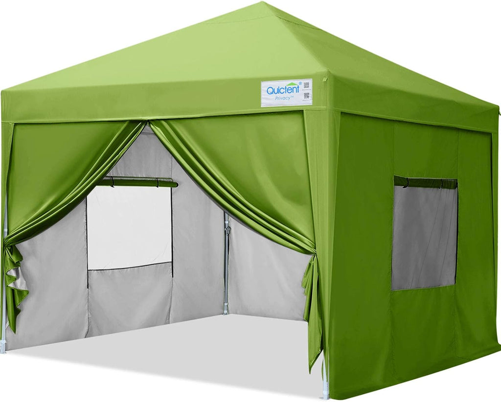 8x8 Pop up Canopy Tent with Sidewalls and Mesh Windows N7134