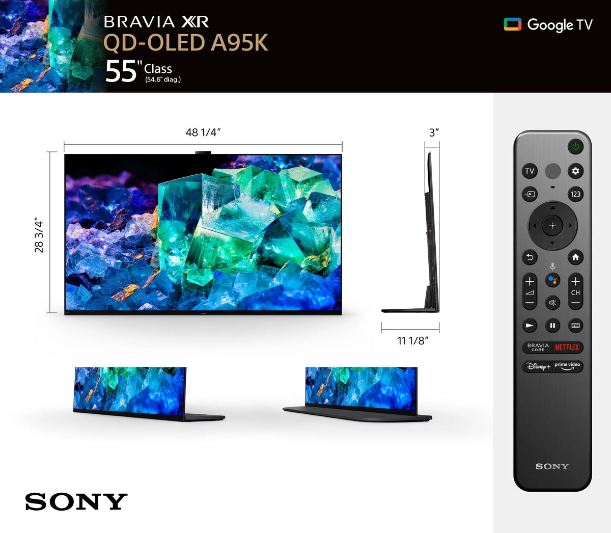 55” 4K HDR OLED TV with smart Google TV X156