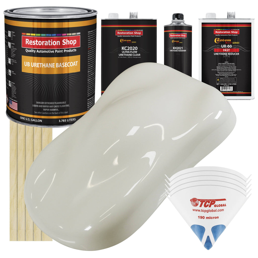 White Gallon Urethane Basecoat Clearcoat Auto Paint Kit K4339