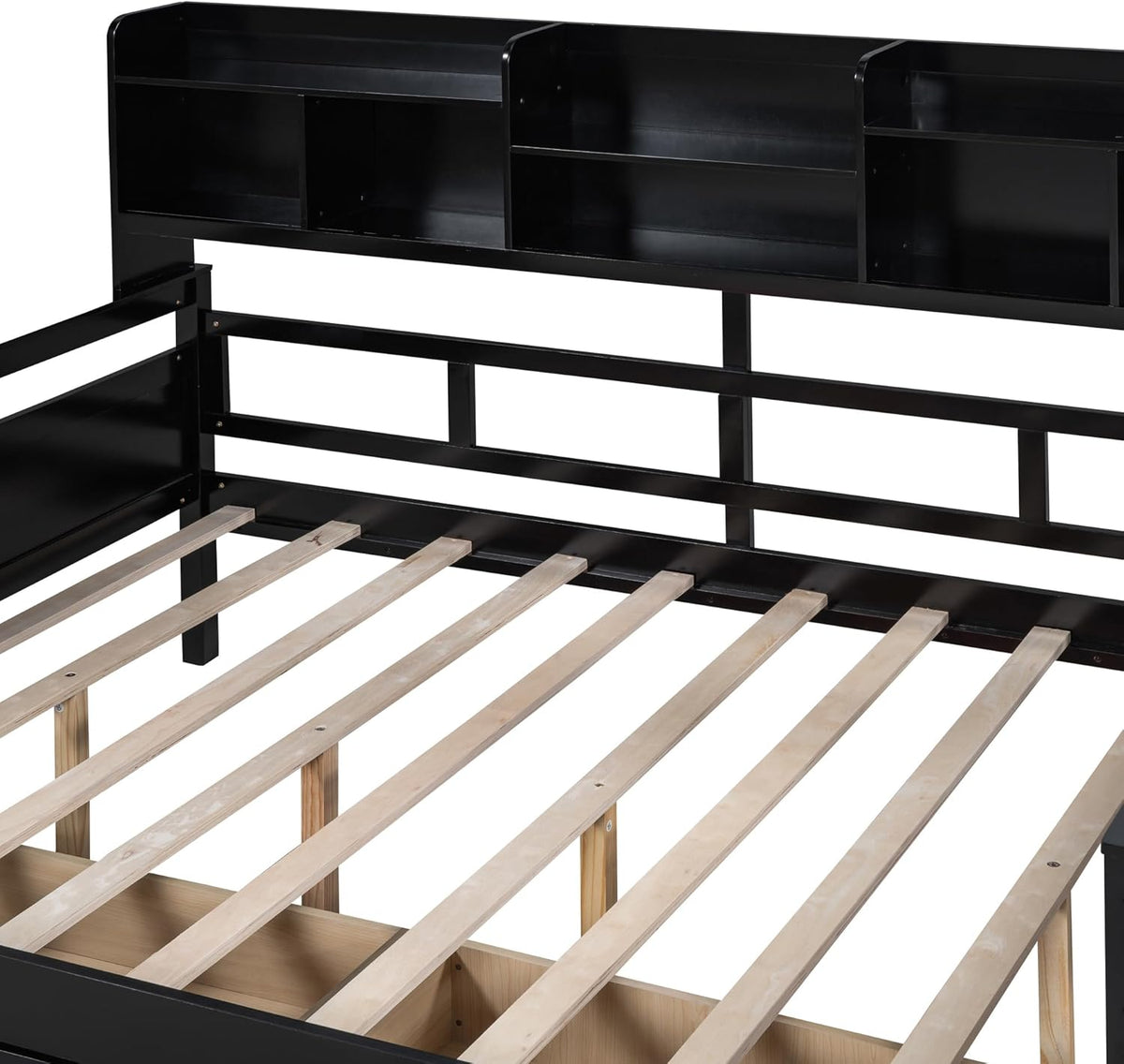 Espresso Full Size Wood Daybed with 2 Storage Drawers F250507