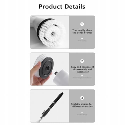 Cordless Electric Spin Scrubber with 9 Replaceable Brush Heads Y2843