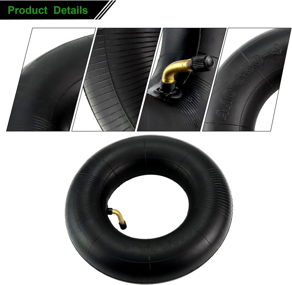 2 Pack Heavy Duty Replacement Inner Tubes with TR-13 Straight Metal Air Valve Stem A8509
