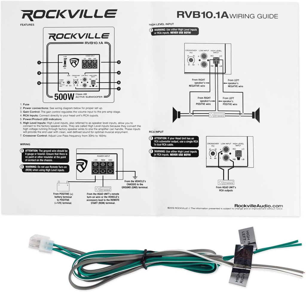 10 Inch 500W Powered Car Subwoofer I581455