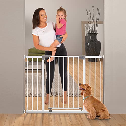 White Extra-Wide Baby Safety Gate X532719