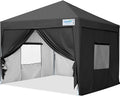 8x8 Pop up Canopy Tent with Sidewalls and Mesh Windows N7134