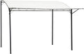 10 x 8ft Beige Metal Pergola with Side Awning F905503