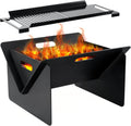 18 inch Wood Burning Fire Pit with Grill Pan U396