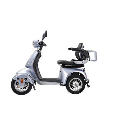 Pink Fat Tire Electric Mobility Scooter with LED Headlights and Basket S6181