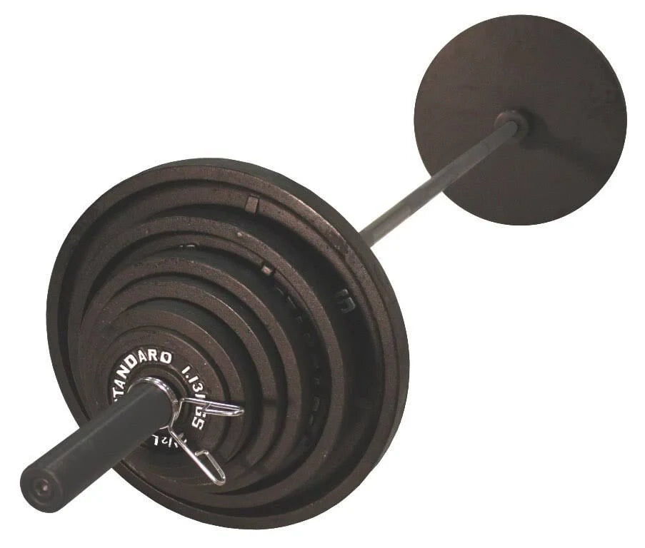 300 lb. Olympic Weight Set with Black Bar M6560
