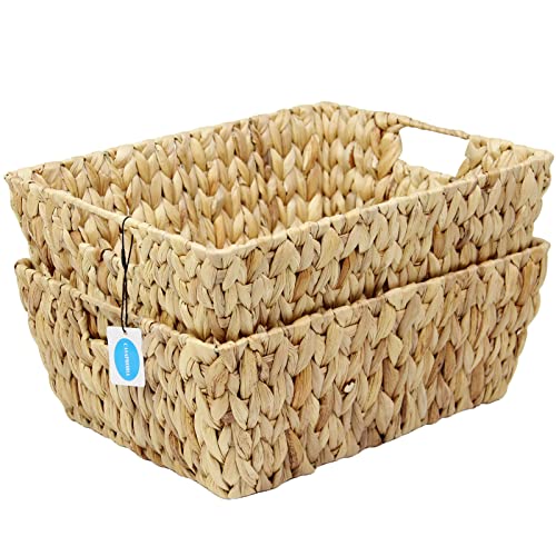 Natural Hand Woven Hyacinth Storage Basket, 2-Pack N4482