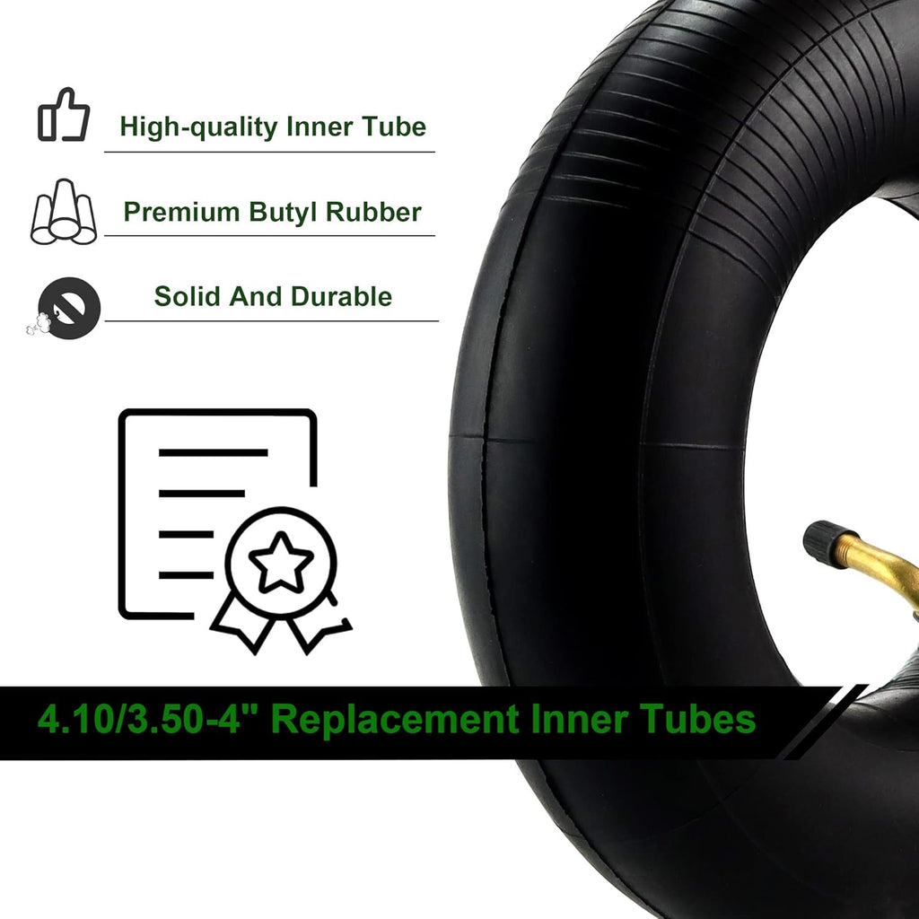 2 Pack Heavy Duty Replacement Inner Tubes with TR-13 Straight Metal Air Valve Stem A8509