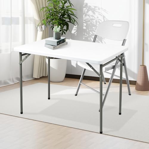 White 3ft Rectangular Plastic Folding Table N301013