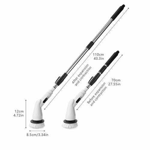 Cordless Electric Spin Scrubber with 9 Replaceable Brush Heads Y2843
