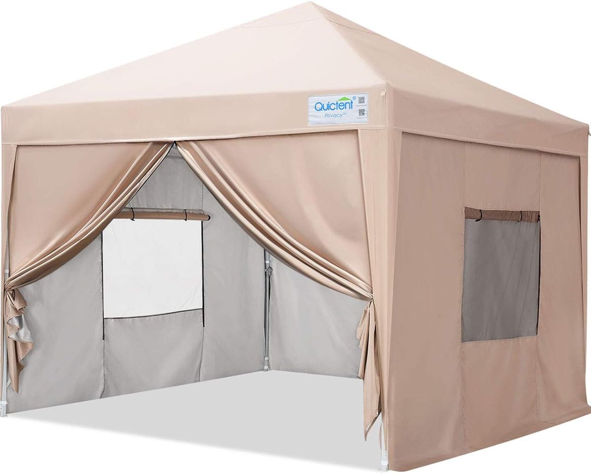 8x8 Pop up Canopy Tent with Sidewalls and Mesh Windows N7134