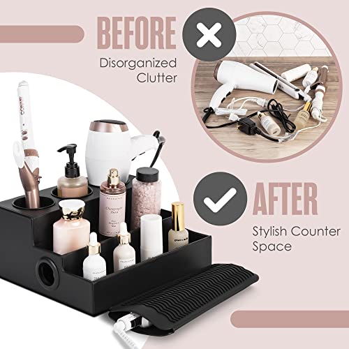Hair Tool Organizer, 12” x 10.5”, 3 Tier, Silicone Mat C1304