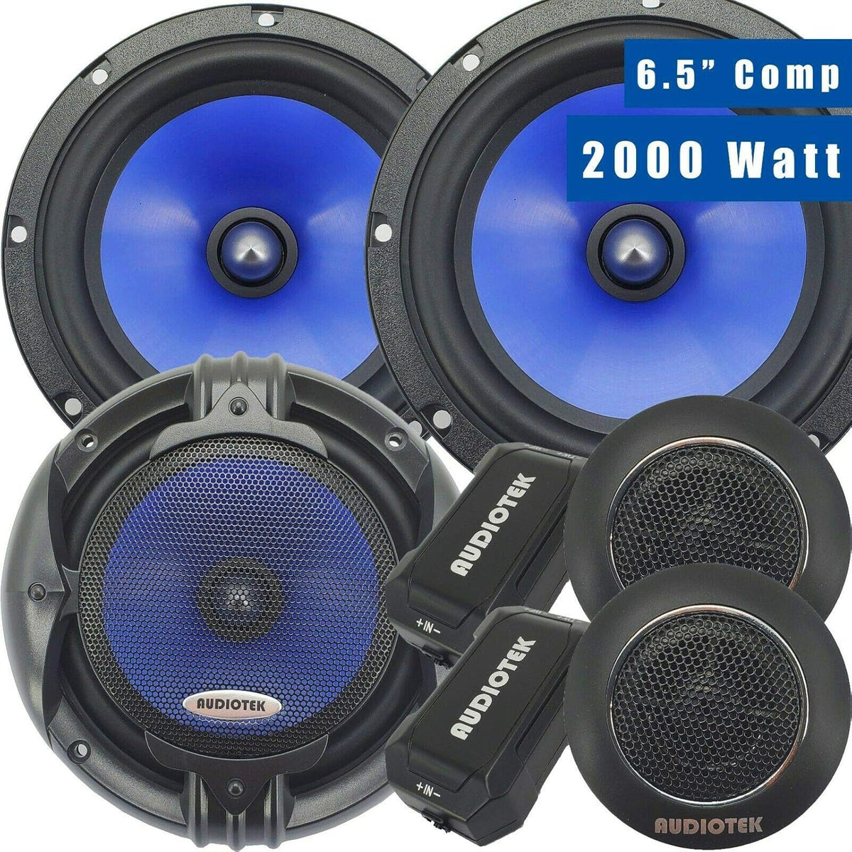 6.5-Inch 2-Way Car Audio Component Speaker System F406840