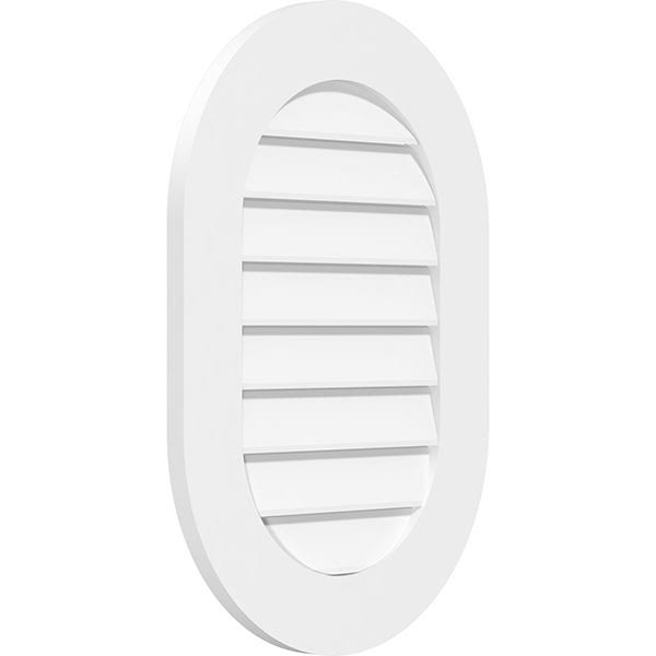 Vertical Round Ended Surface Mount PVC Gable Vent S66110