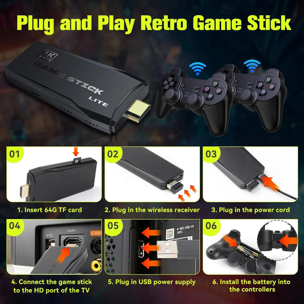 64G Wireless Retro Game Console with 25000+ Games G4252