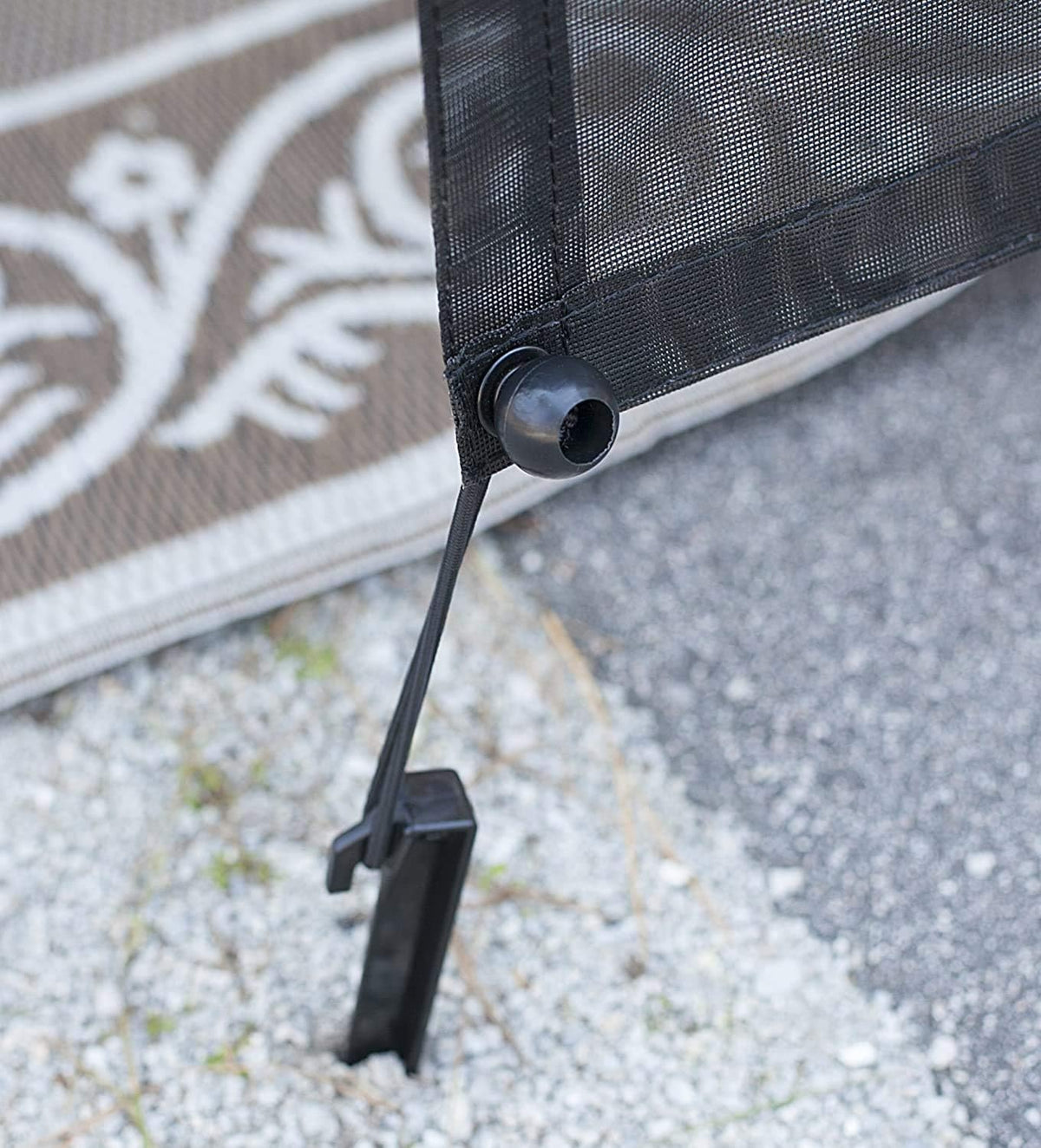 RV Awning Shade Screen 9'X7' Black Mesh Sunshade Pack of 2 Z4902