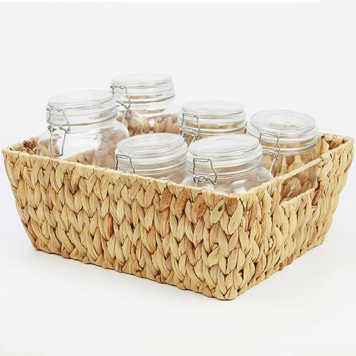 Natural Hand Woven Hyacinth Storage Basket, 2-Pack N4482