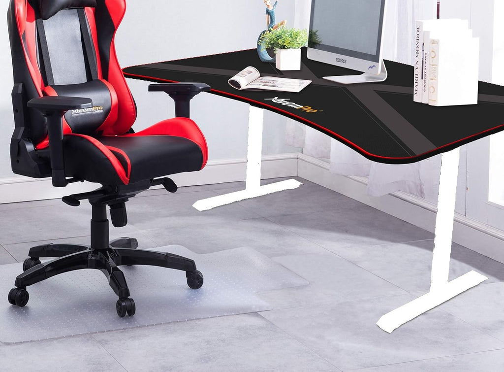 Black White Gaming Desk with Cable Management J120