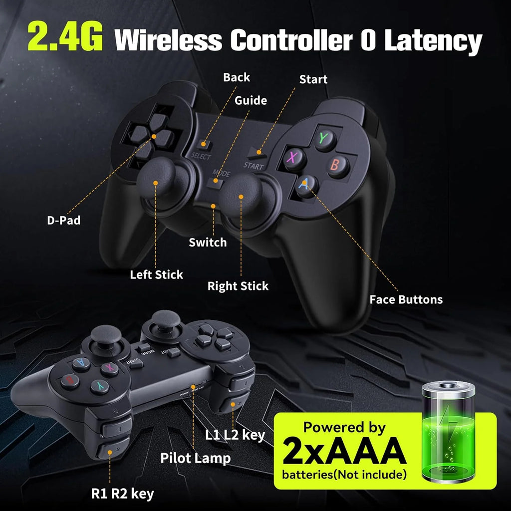 64G Wireless Retro Game Console with 25000+ Games G4252