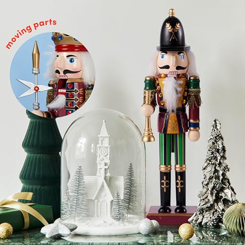 2 Pack 12 Inch Wooden Nutcracker Christmas Decor D66579