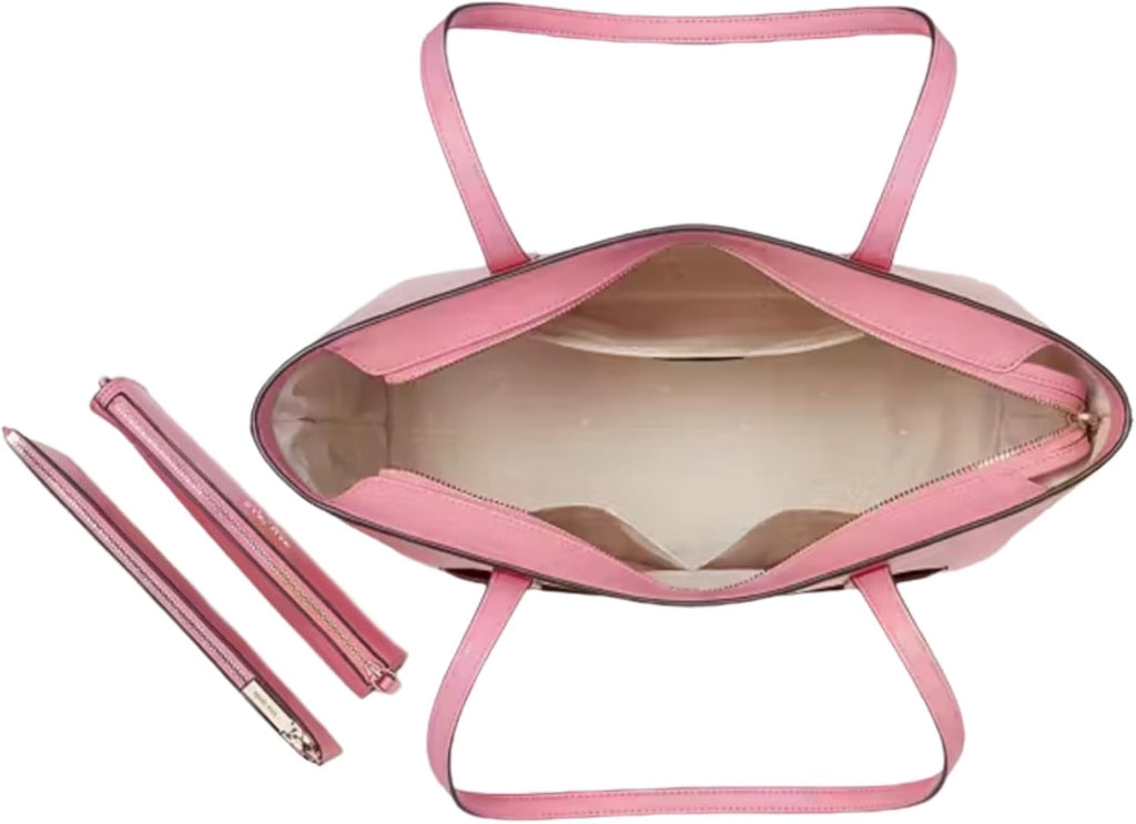 Blossom Pink Leather 3 Piece Tote and Wristlet Set M1892