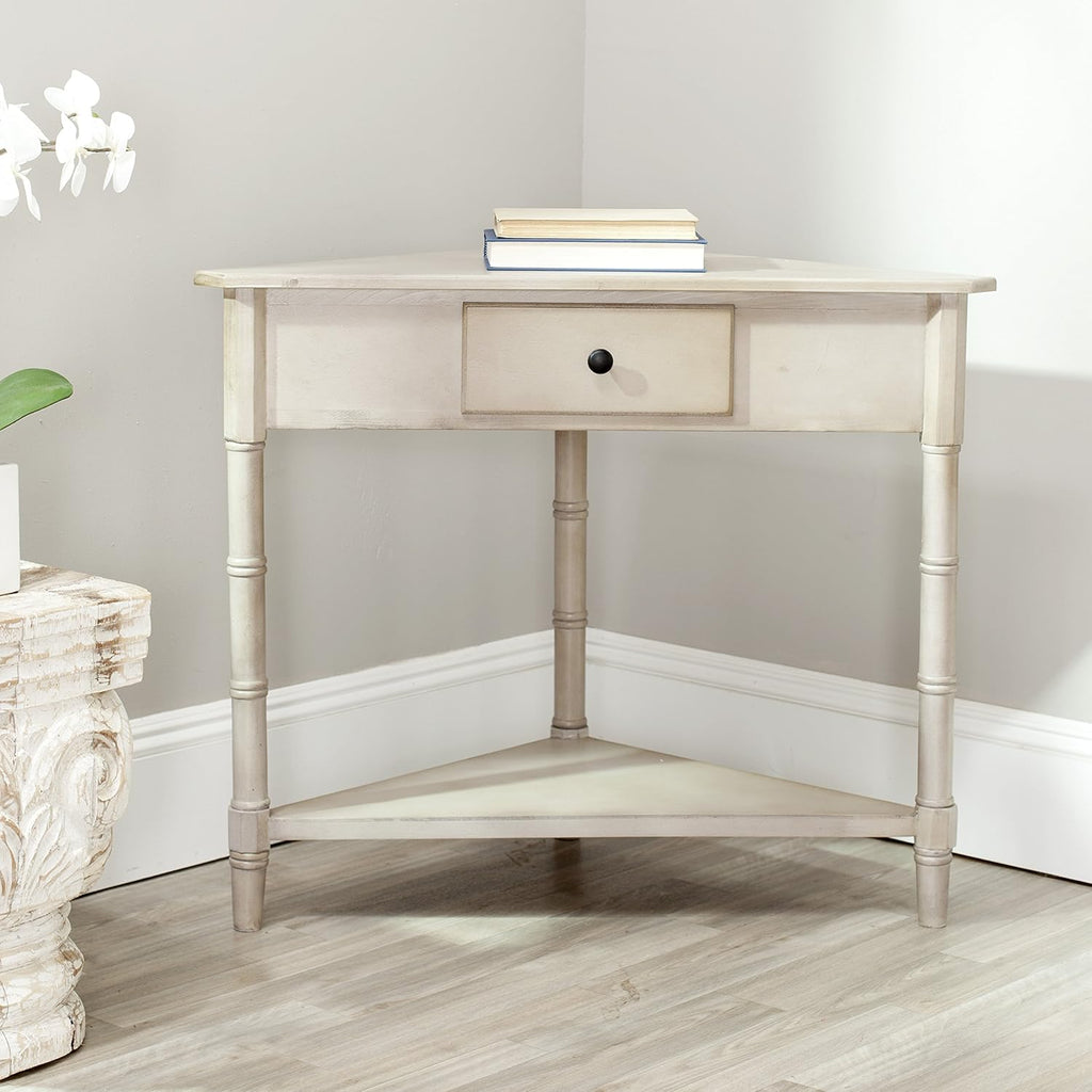 Distressed Black Corner Table I904836