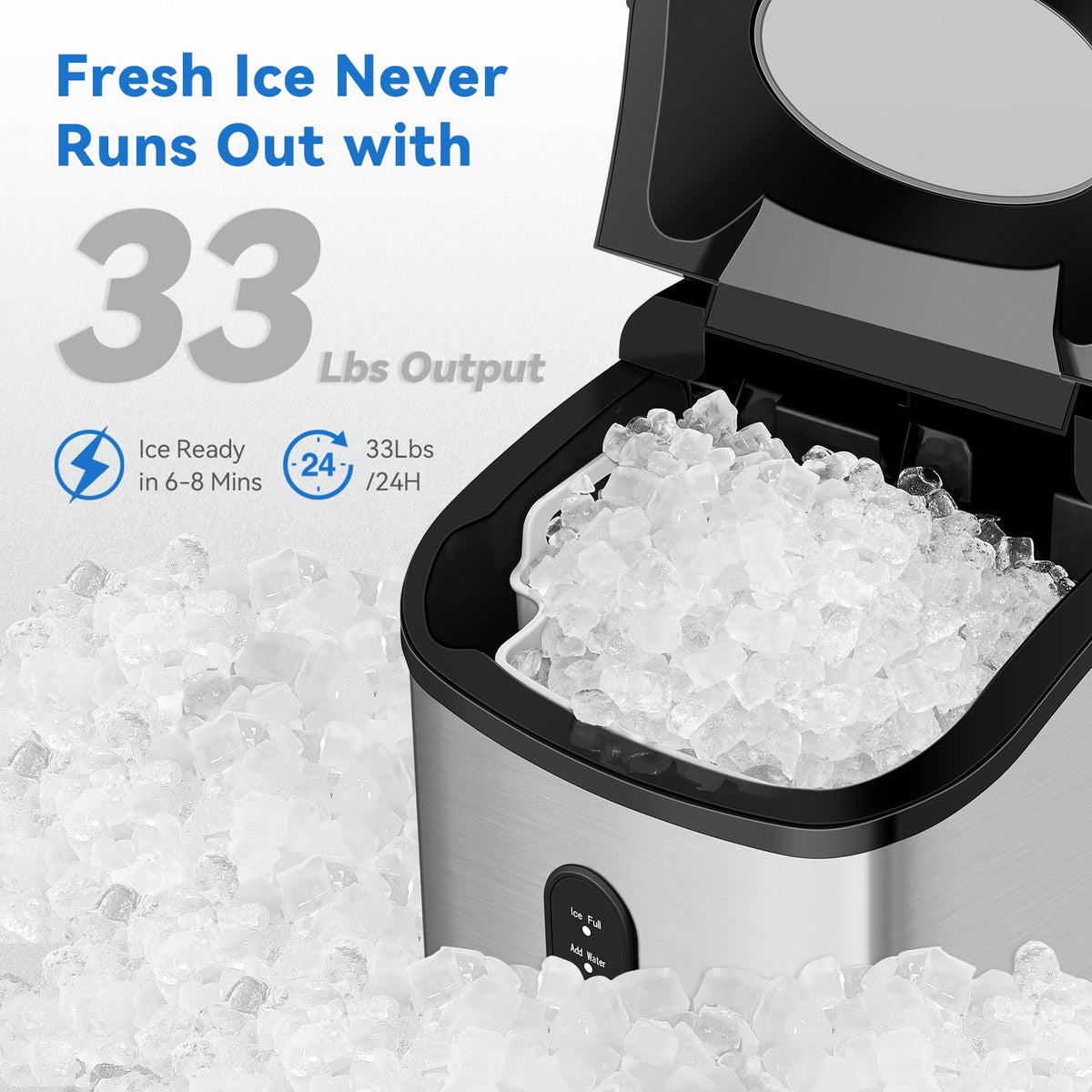 Countertop Nugget Ice Maker with Ice Scoop A3615