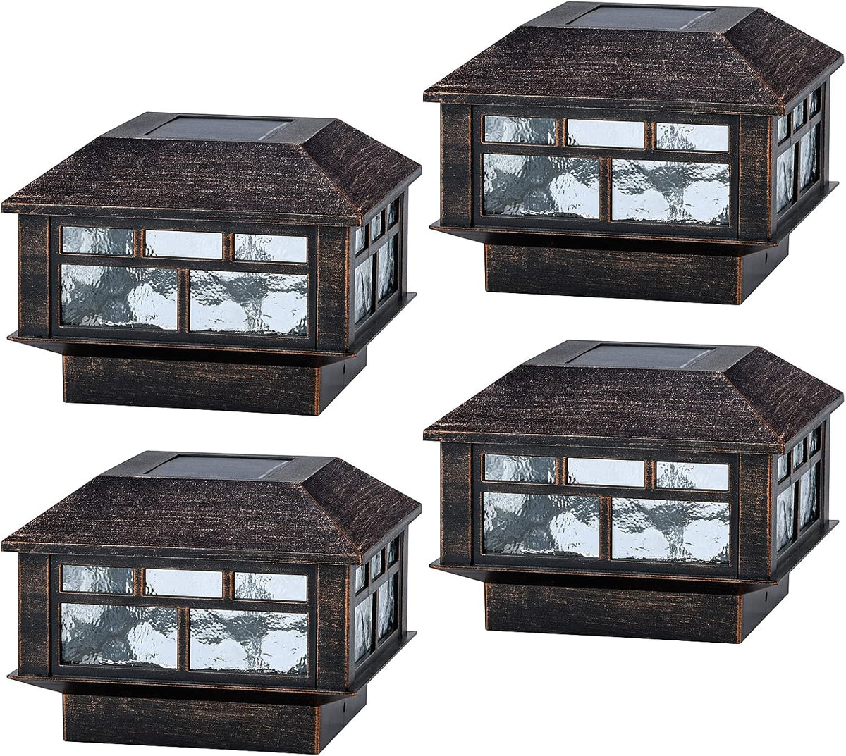 12 Pack White Solar LED Post Cap Lights M8711