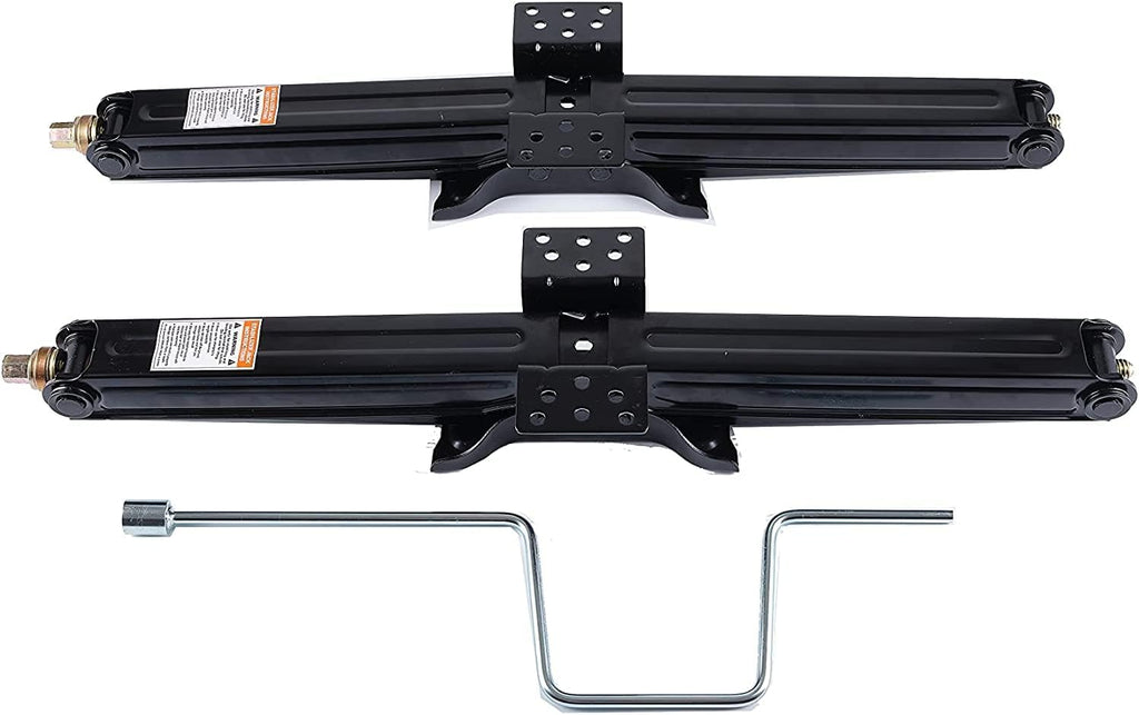 24" Scissor Jacks with Crank Handle, 5000 lbs Capacity, Pack of 2 U403708