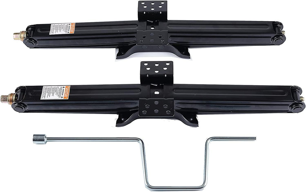 24" Scissor Jacks with Crank Handle, 5000 lbs Capacity, Pack of 2 U403708