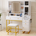 Vanity Set with Lighted Mirror and Stool U266269