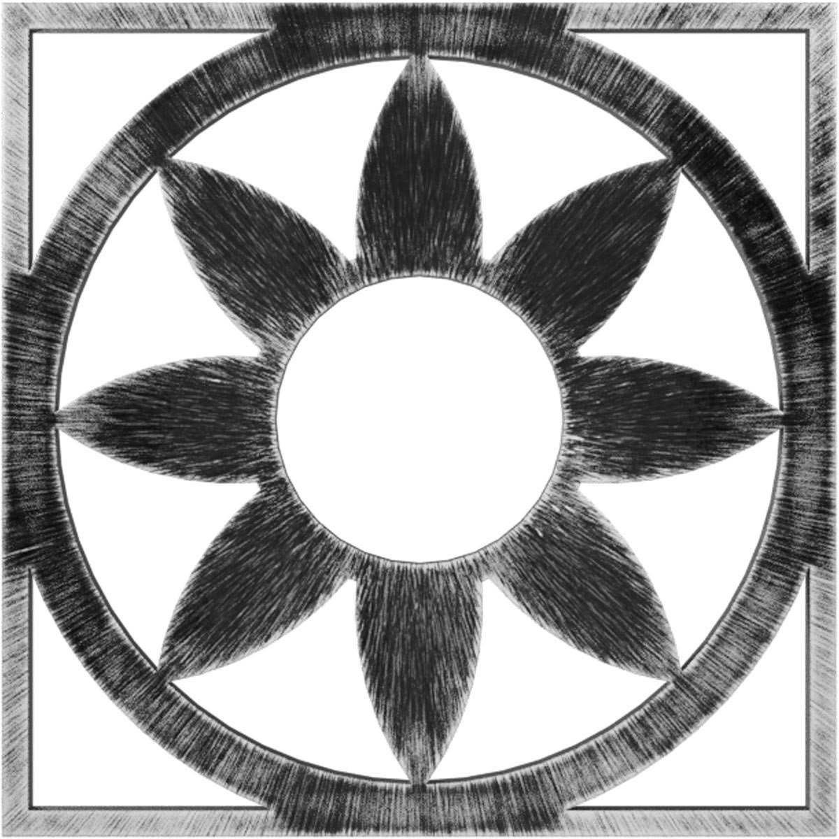 34x22OD x 11 3/4x22ID x 1x22P PVC Pierced Ceiling Medallion I2011
